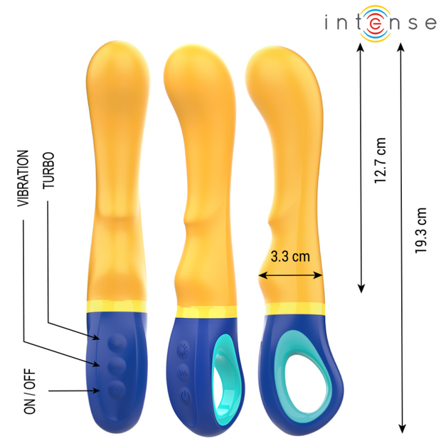 Intense Shaggy Vibratore Punto G in Silicone Giallo Premium - immagine 2