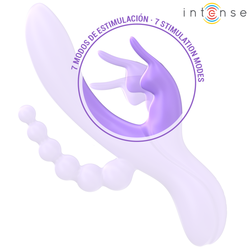 Intenso - Miko Triplo Vibratore Rabbit &Amp; Stimolatore &Amp; Anale 7 Vibrazioni Viola