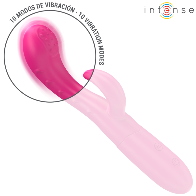 Intense - Vibratore Amara Con Lingua Stimolante 10 Vibrazioni Rosa