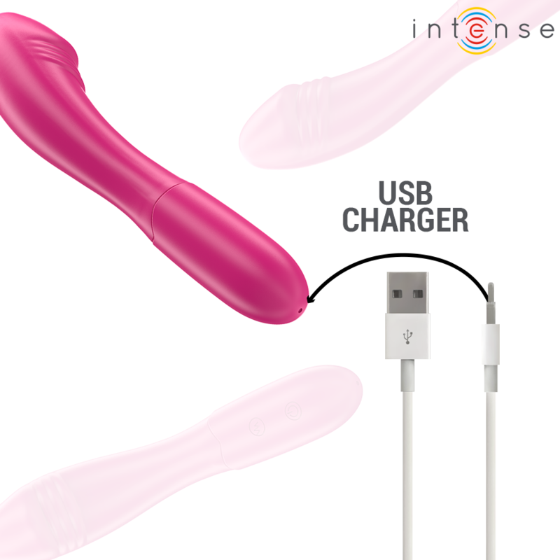 Intense - Vibratore Belinda 19 Cm Flessibile 10 Vibrazioni Rosa