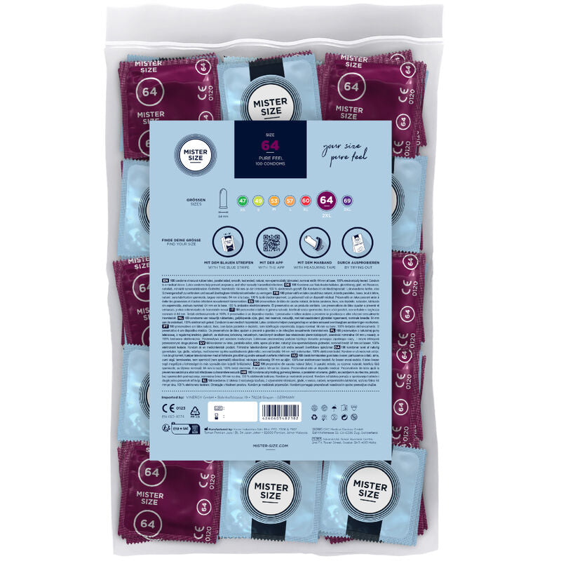 Mister Size - Preservativi Taglia Xxl 64 Mm (100 Unità)