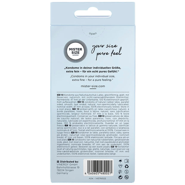 Mister Size - Preservativi Taglia Xs 47 Mm (10 Unità)