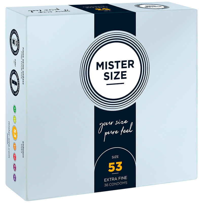 Mister Size Preservativi Taglia M 53mm - Confezione da 36 Unità