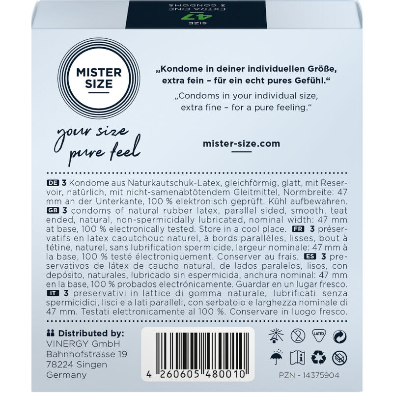 Mister Size Preservativi Taglia XS 47mm Confezione da 3 - immagine 3