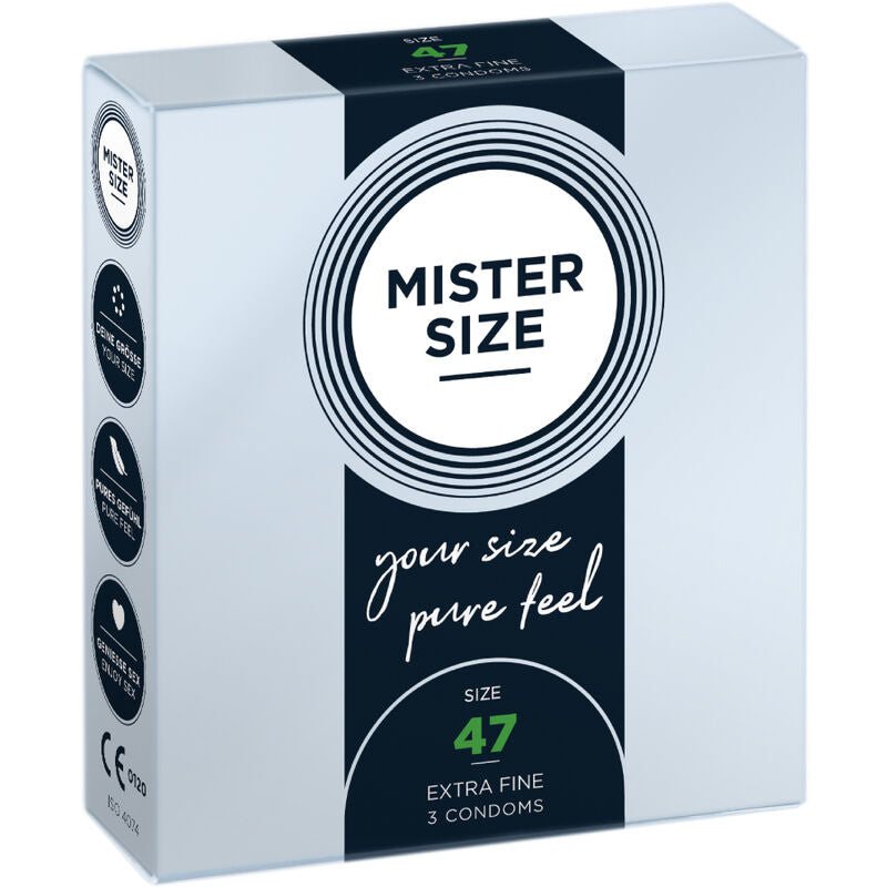 Mister Size Preservativi Taglia XS 47mm Confezione da 3