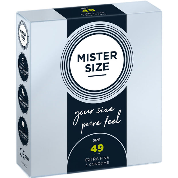 Mister Size Preservativo Taglia S 49mm Confezione da 3 Pezzi