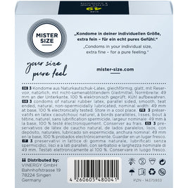 Mister Size - Preservativo Taglia S 49 Mm (3 Unità)