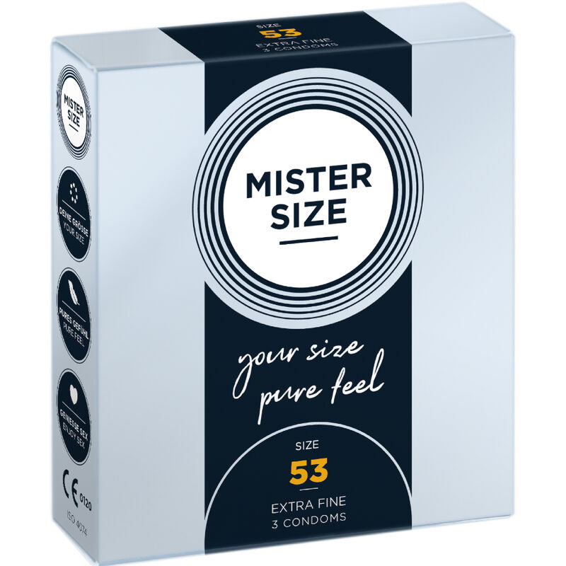 Mister Size Preservativo Taglia M 53mm Premium - 3 Unità