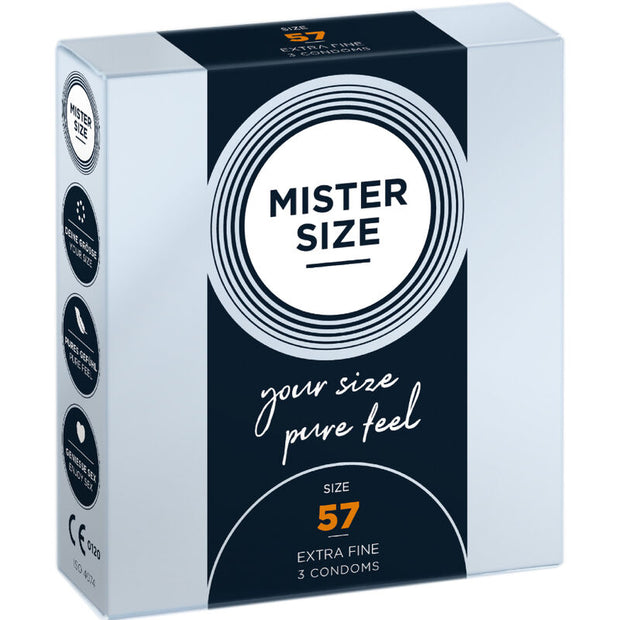 Mister Size Preservativo Taglia L 57mm Confezione da 3 | Syriox