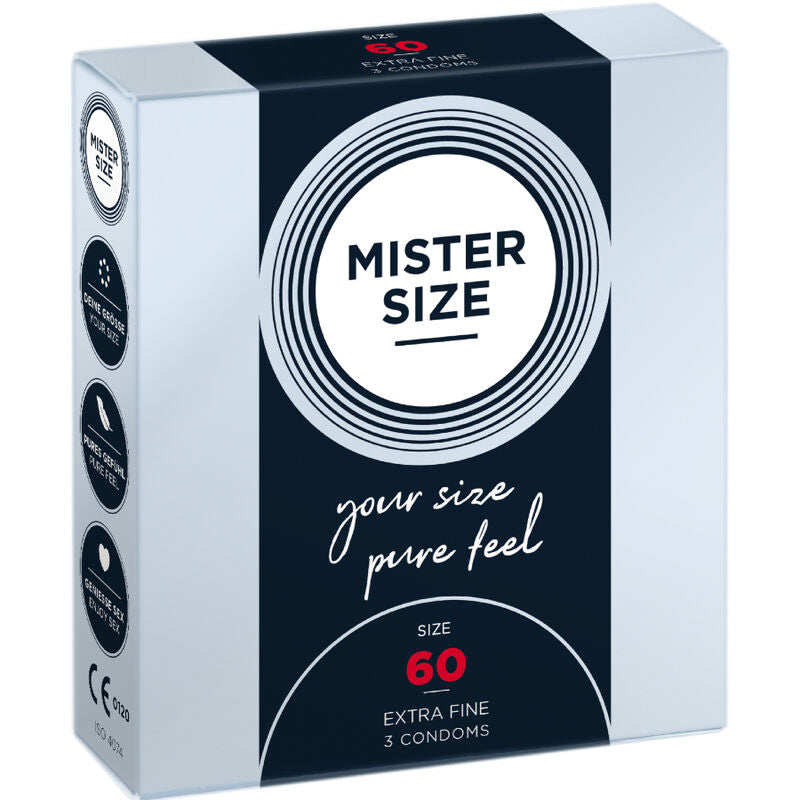 Mister Size Preservativo XL 60mm Taglia Extra Large (3 Pz)