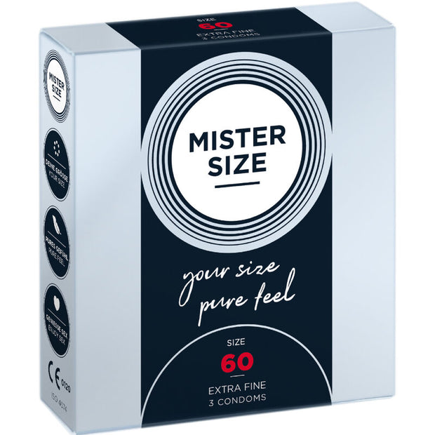 Mister Size Preservativo XL 60mm Taglia Extra Large (3 Pz)