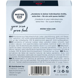 Mister Size Preservativo XL 60mm Taglia Extra Large (3 Pz) - immagine 3