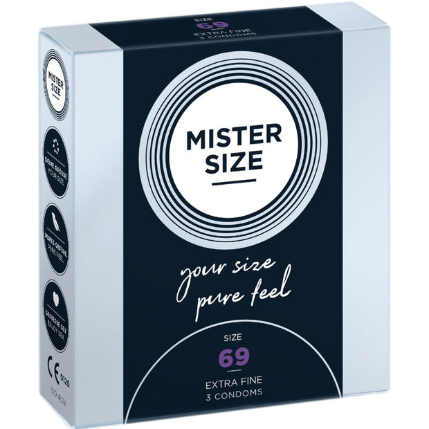 Mister Size Preservativi Taglia XXXL 69mm Confezione da 3