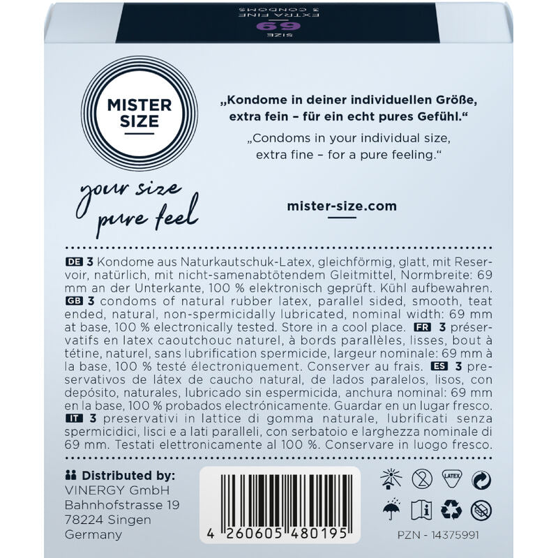 Mister Size Preservativi Taglia XXXL 69mm Confezione da 3 - immagine 3