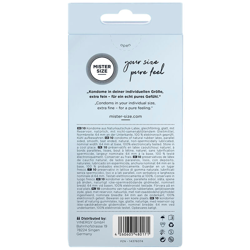 Mister Size - Preservativi Taglia Xxl 64 Mm (10 Unità)