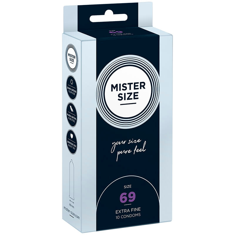 Mister Size Preservativi XXXL 69mm Confezione da 10 Unità