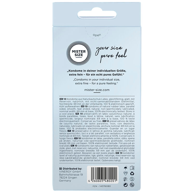 Mister Size - Preservativi Taglia Xxxl 69 Mm (10 Unità)