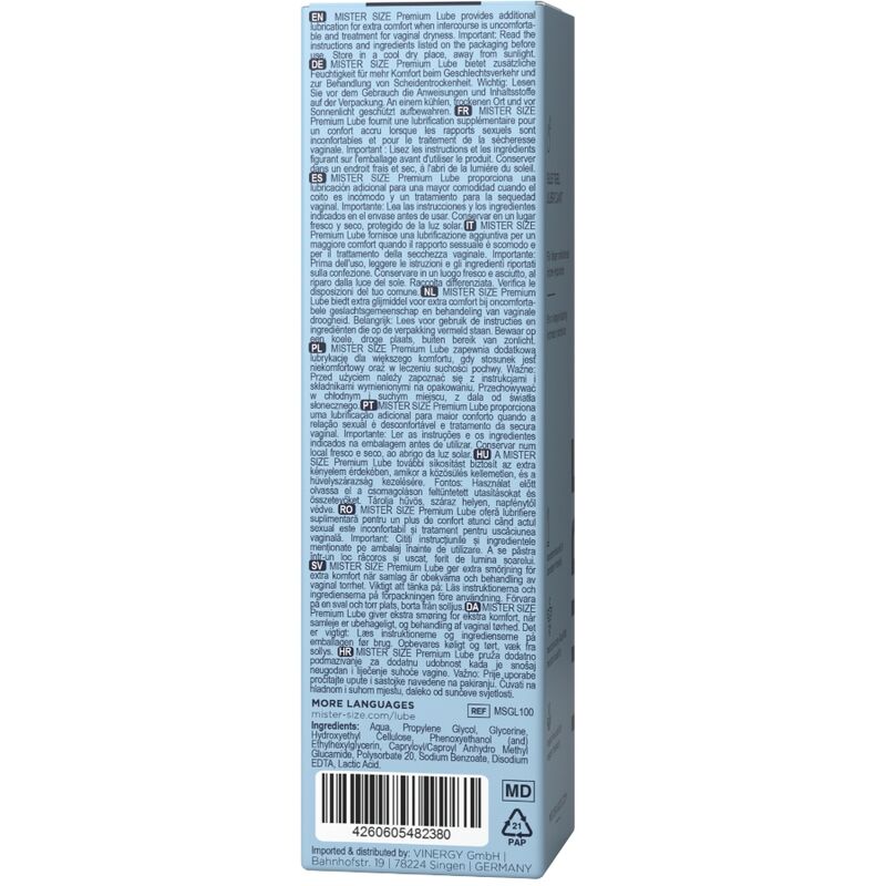 Mister Size Lubrificante Premium Base Acqua 100ml Body-Safe - immagine 4