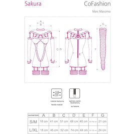 LIVCO CORSETTI FASHION - SAKURA CF 90357 TUTA + GUANTI LUNGHI + CINTURA REGGICALZE NERO S/M