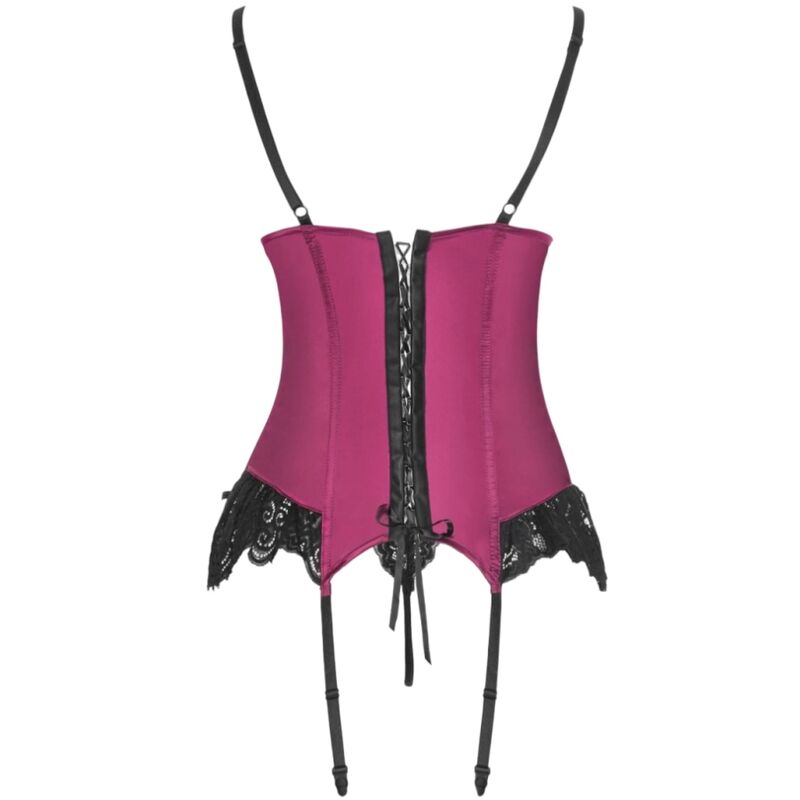 Livco Corsetti Fashion - Agrafena Cf 90436 Corsetto + Perizoma Bordeaux L/Xl