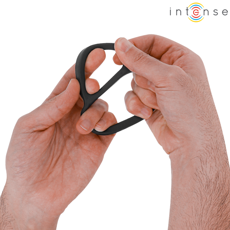 Intenso - Bobby Doppio Anello Per Pene In Silicone Nero