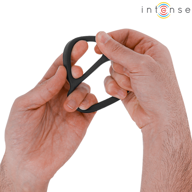 Intenso - Bobby Doppio Anello Per Pene In Silicone Nero