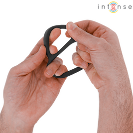 Intenso - Bobby Doppio Anello Per Pene In Silicone Nero