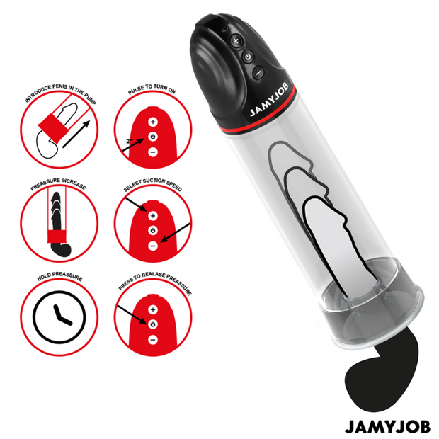 Jamyjob - Pompa Automatica Xpand 3 Livelli Di Aspirazione Grigia