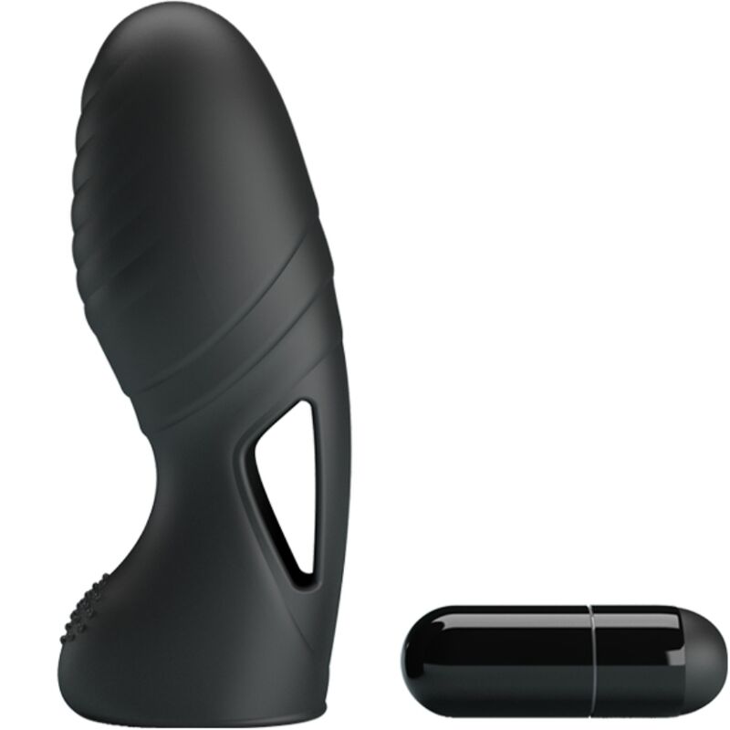Pretty Love Alan Vibratore da Dito in Silicone Nero Premium - immagine 4