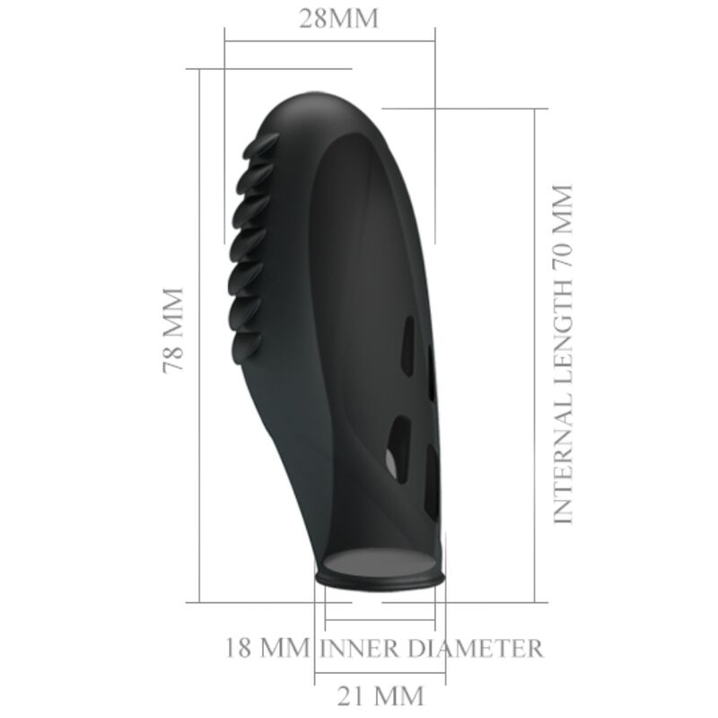 Pretty Love Gilo Vibratore da Dito in Silicone Nero Premium - immagine 6