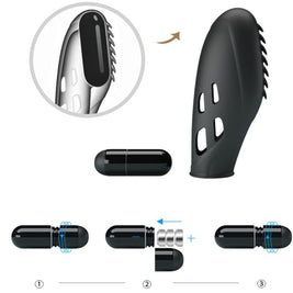 Pretty Love Gilo Vibratore da Dito in Silicone Nero Premium - immagine 7