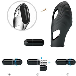 Pretty Love Lich Vibratore da Dito in Silicone Nero Mini - immagine 8