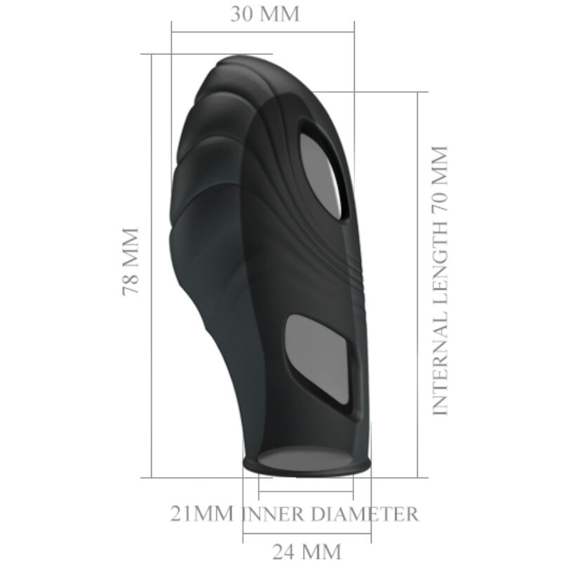 Pretty Love Lich Vibratore da Dito in Silicone Nero Mini - immagine 7