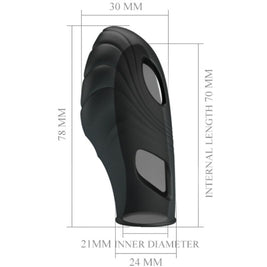 Pretty Love Lich Vibratore da Dito in Silicone Nero Mini - immagine 7
