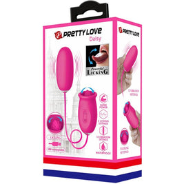 Pretty Love - Uovo Vibrante Margherita + Lingua Stimolante Clitoride Rosa
