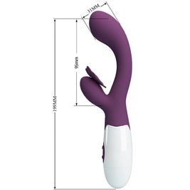 Intense Butterfly Kiss Vibratore Rabbit in Silicone Viola - immagine 3