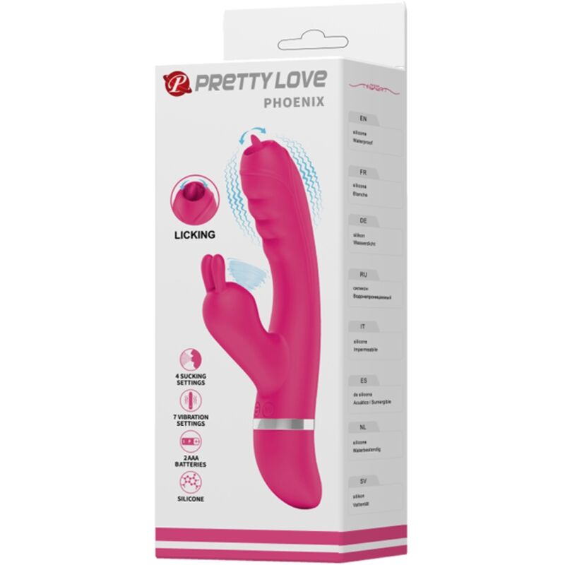 Intense Phoenix Vibratore Rabbit in Silicone Rosa Premium - immagine 6