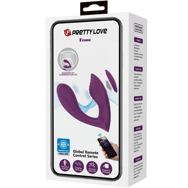 Pretty Love Franz Vibratore Smart con App Bluetooth Viola - immagine 8