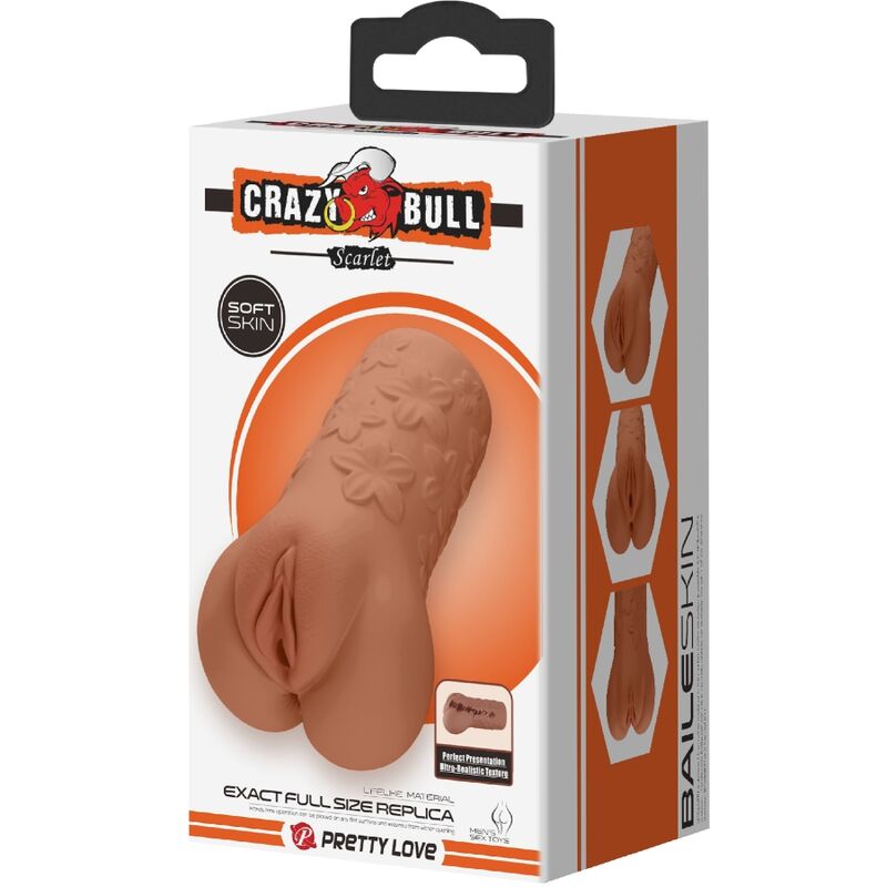 CRAZY BULL - VAGINA E ANO SCARLATTO DESIGN CON FIORI CARNE