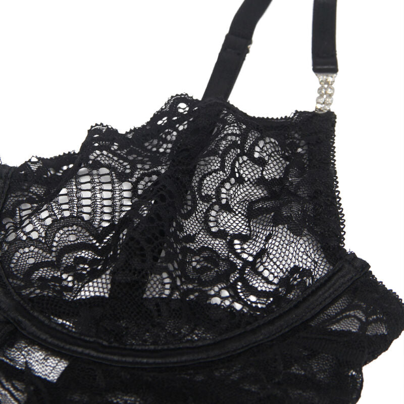 Subblime - 954185 Babydoll In Pizzo Con Spalline Regolabili Nero S/M