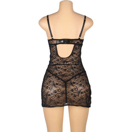 Subblime - 954185 Babydoll In Pizzo Con Spalline Regolabili Nero S/M