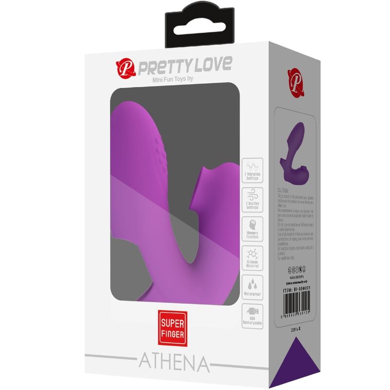 Pretty Love Athena Vibratore da Dito con Stimolatore Viola - immagine 7