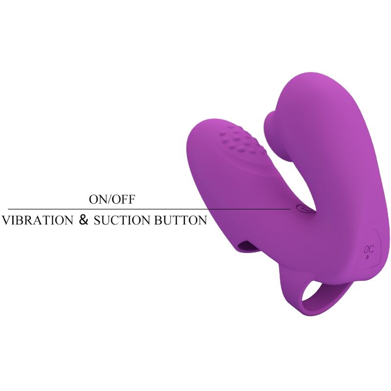 Pretty Love Athena Vibratore da Dito con Stimolatore Viola - immagine 5