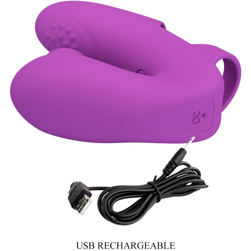 Pretty Love Athena Vibratore da Dito con Stimolatore Viola - immagine 6