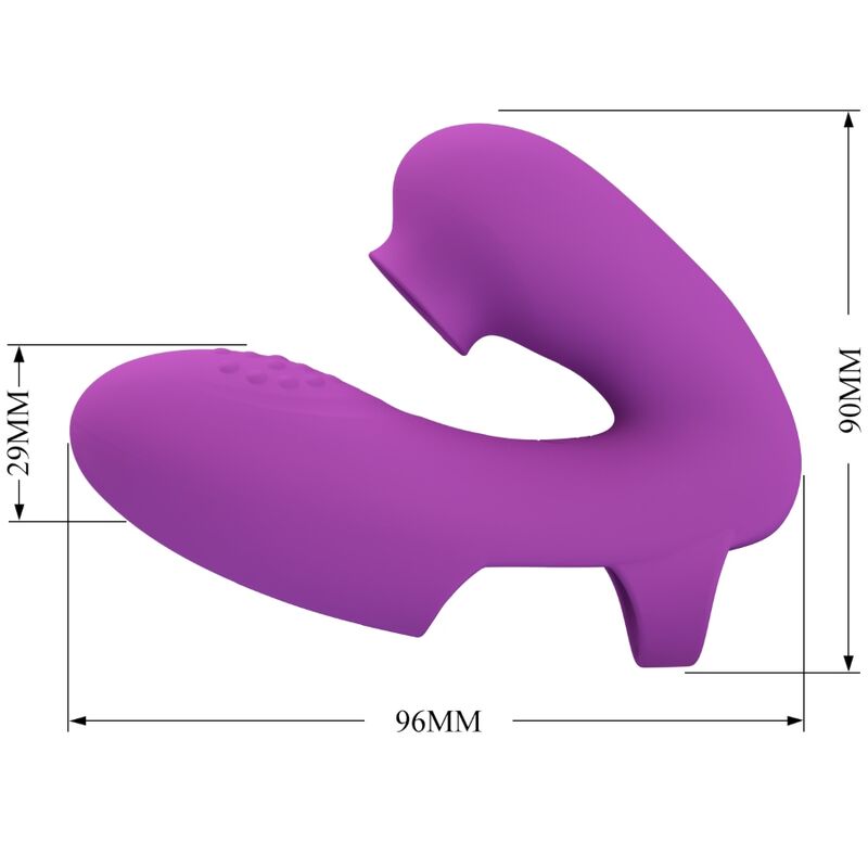 Pretty Love Athena Vibratore da Dito con Stimolatore Viola - immagine 4