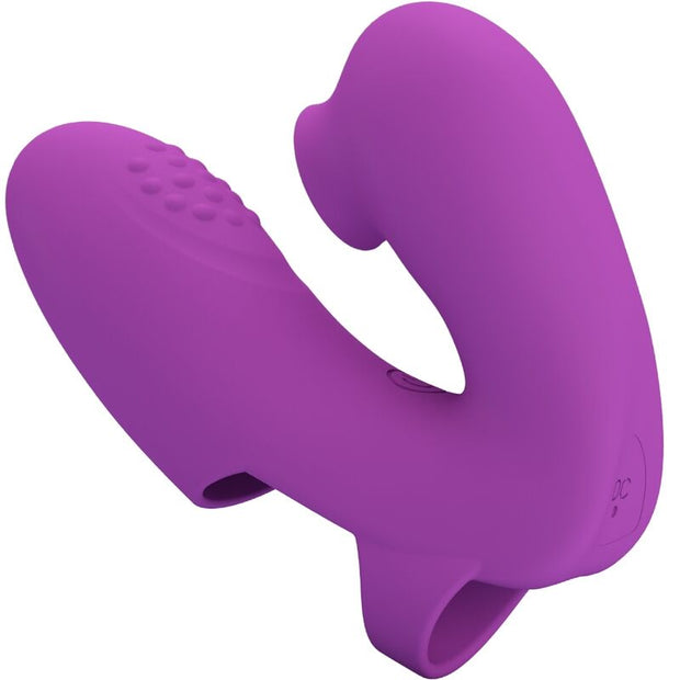 Pretty Love Athena Vibratore da Dito con Stimolatore Viola