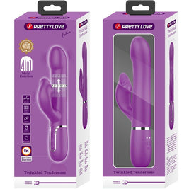 PRETTY LOVE - VIBRATORE E STIMOLATORE MULTIFUNZIONE 4 IN 1 VIOLA