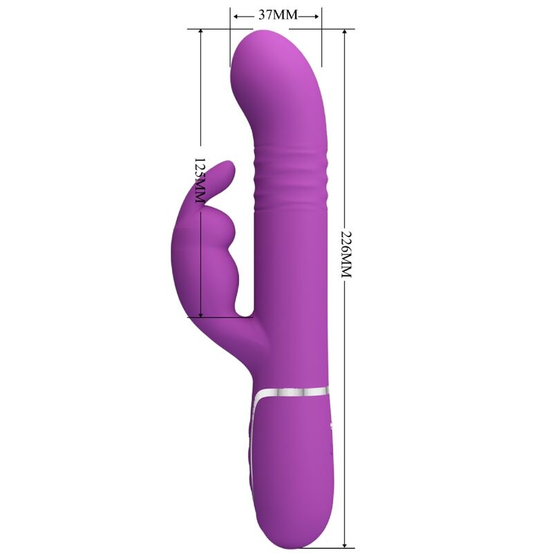 Intense Vibratore Rabbit Multifunzione 4 in 1 Premium Viola - immagine 5
