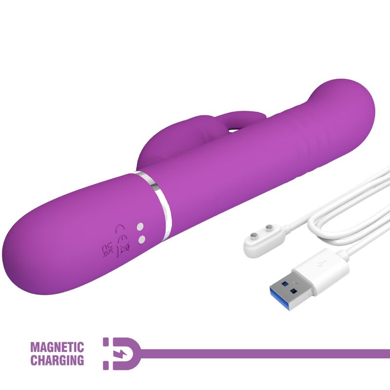 PRETTY LOVE - COALE 4 IN 1 MULTIFUNZIONE VIBRATORE CONIGLIO VIOLA