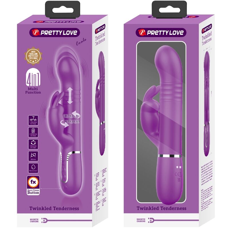 Intense Vibratore Rabbit Multifunzione 4 in 1 Premium Viola - immagine 8